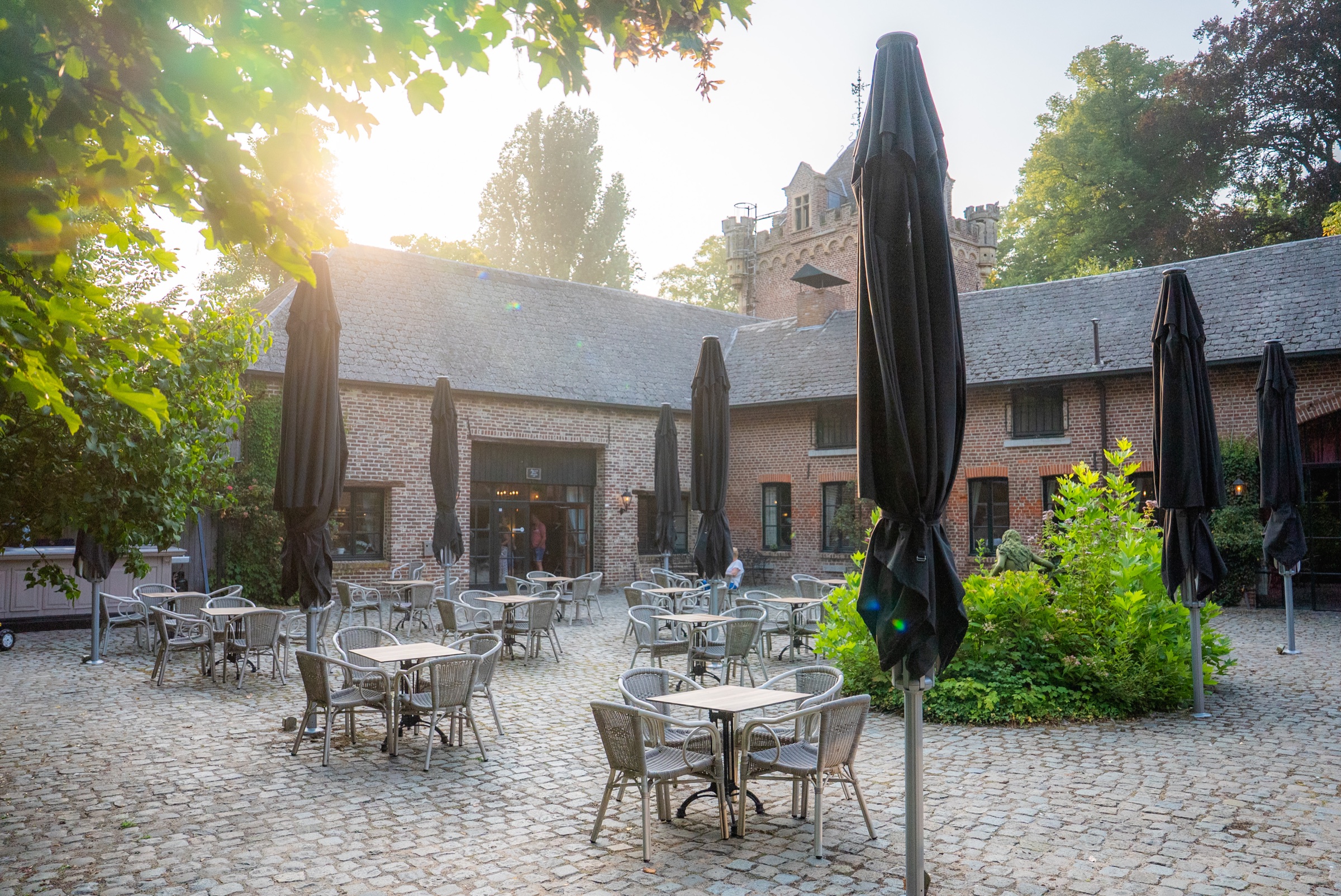 Inner courtyard of Château de La Motte