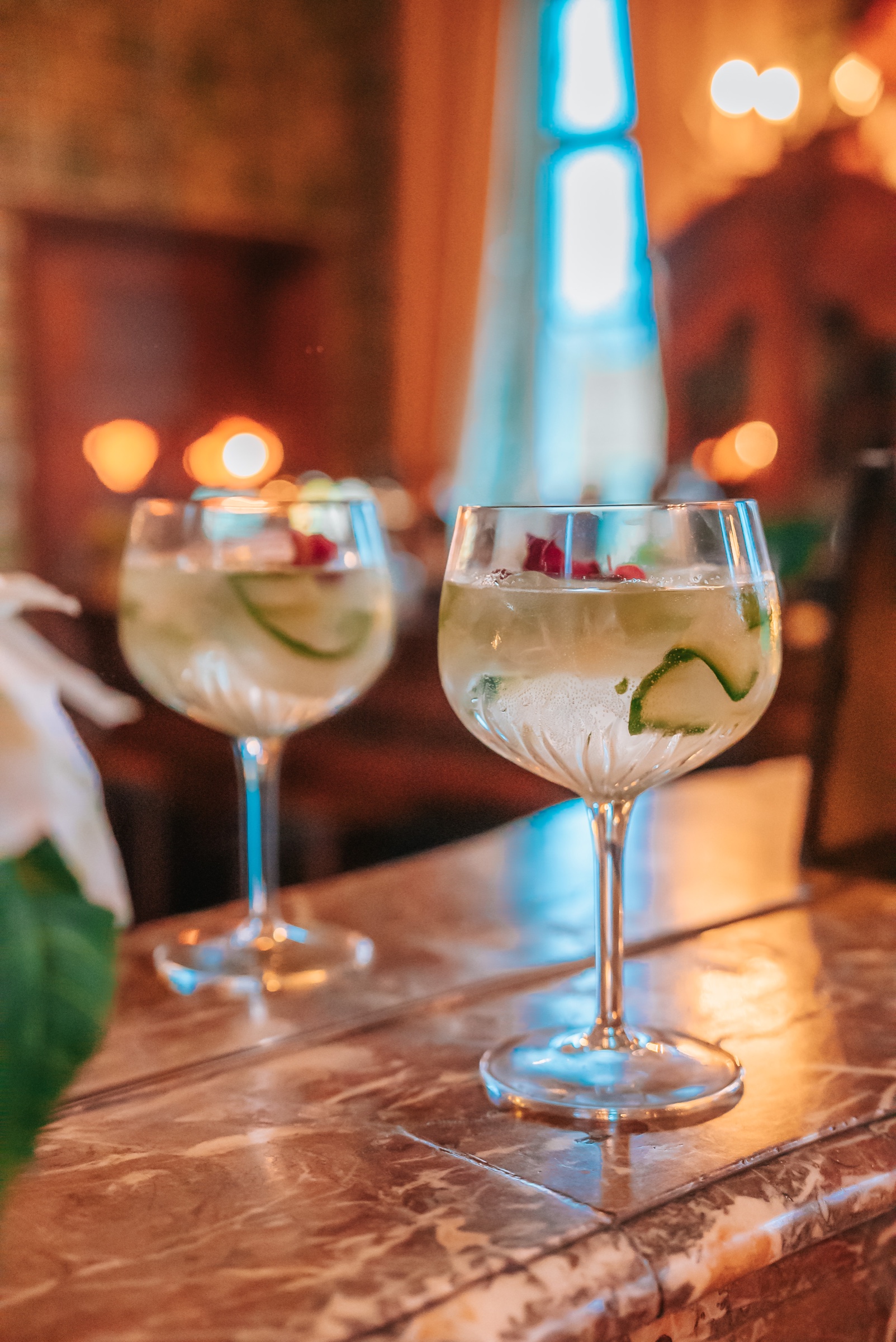 Cocktails served at Henry's Bar at Château de Looz